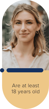 Are at least 18 years old.